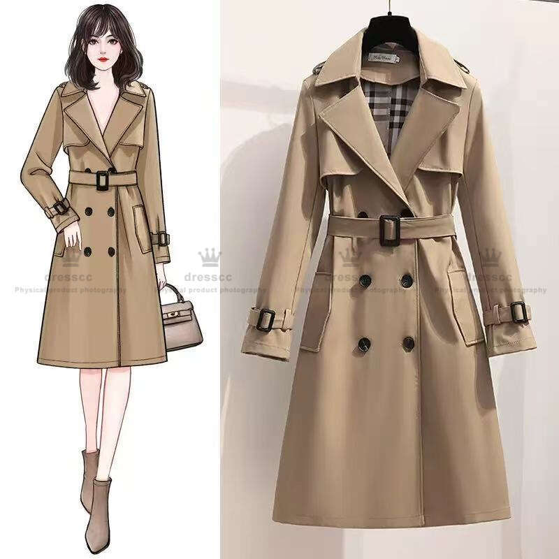 Trench coat women jackets womens Classical Fashion Belt Designer Long Sleeves Coats Men Women Windbreak Coat Asian Size S-4XL Casual Outerwear Thickening