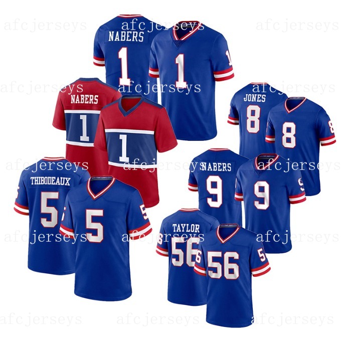 Men Women Youth Custom Football Giantss Jersey 8 Daniel Jones Saquon Barkley Darren Waller Brian Burns S-7XL
