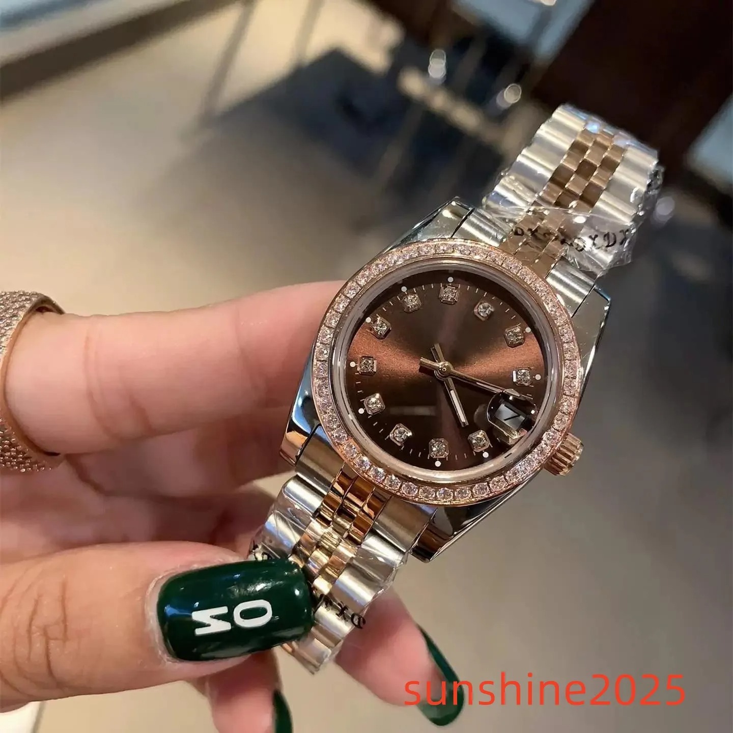 U1 Top AAA Women Watches Sapphire Crystal Automatic Mechanical 69178 High Quality Date just Watches Jubilee Red Gold Diamond Bezel Lady Watch Gift 28mm Montre De Luxe