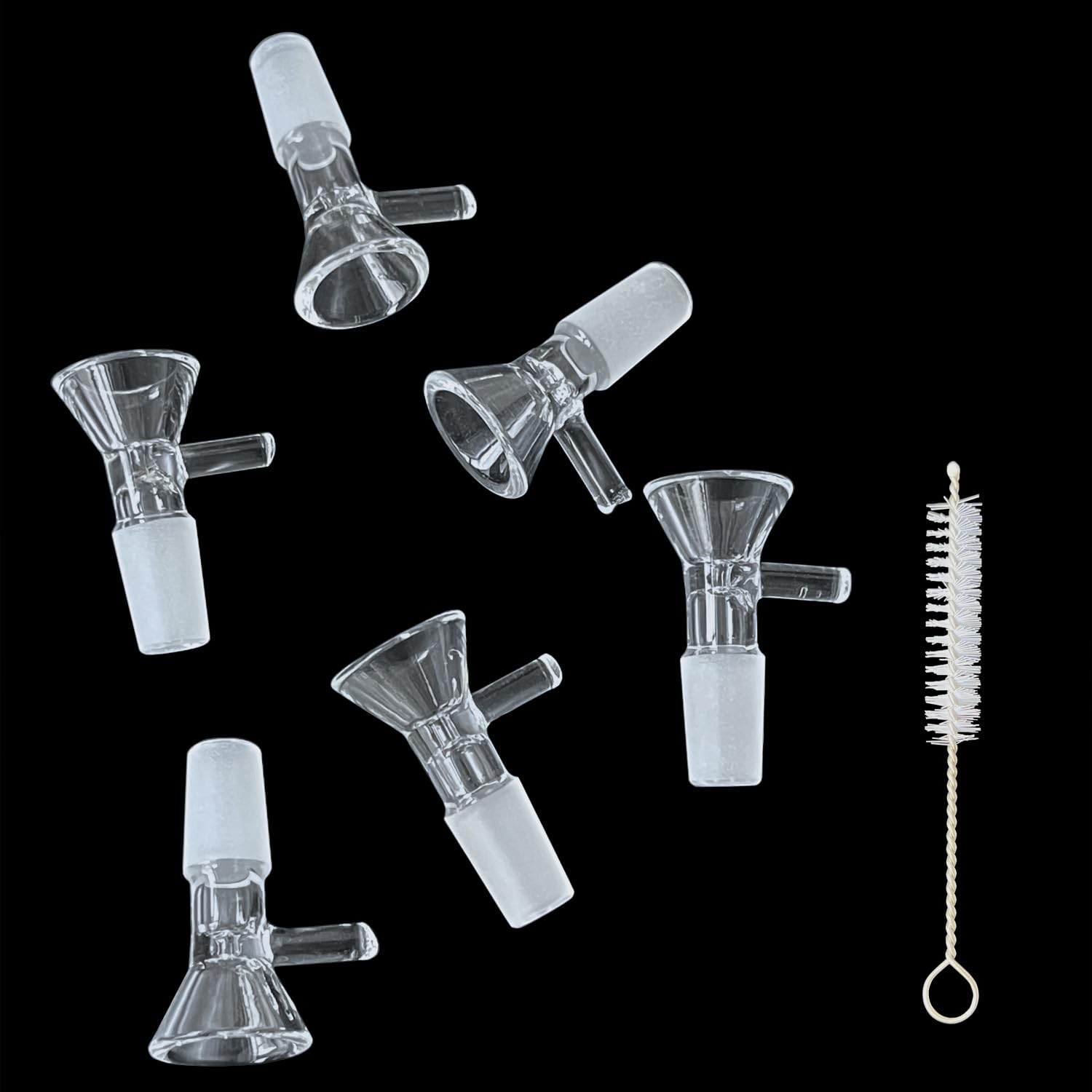 STOCK IN USA, 6pcs 4Inch Clear Thick Glass pipe Bowl For 14mm Male transparent Bowls Smoking accessories Tool For water Bong Oil burner pipes, 3-7 Day
