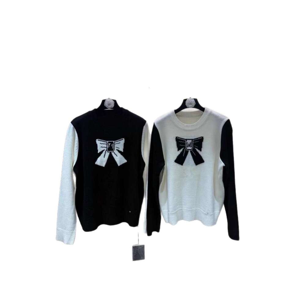 2026 Designer Autumn/Winter New Home Bow Knitted Rich Women's Style Sweater Social Top