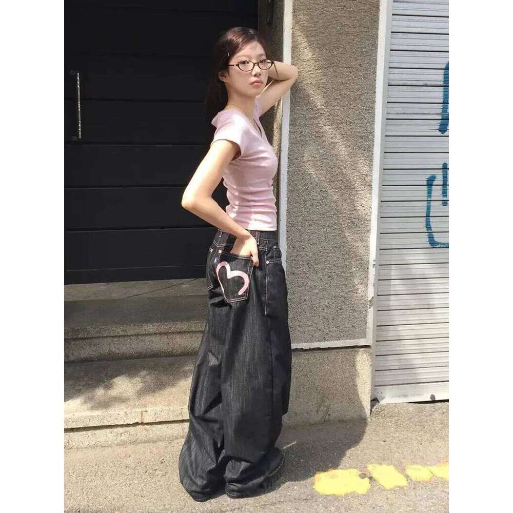2025 Autumn Winter Women's Denim Y2K Wide Fit Baggy Grunge Harajuku Cowboy New In Pants Korean Mom Jeans Punk Retro C260126 - view 4