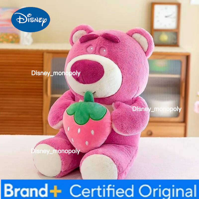 Disney / Cute Hug Toy Cartoon Anime Strawberry Bear Plush Doll Sleep Pillow Gift for Girlfriend's Birthday H260126