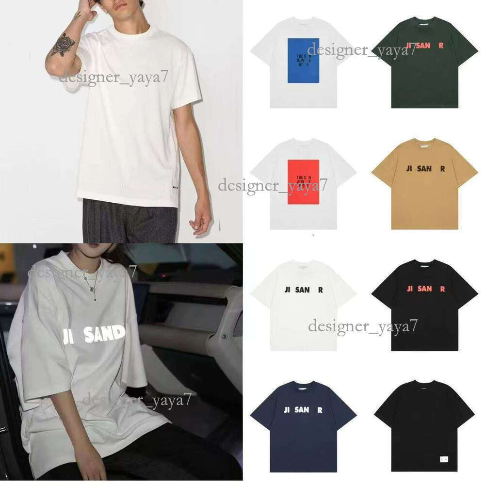 1:1 Sanders Cotton Tshirt Designer T Shirts Summer Tees Mens Womens CrewNeckT-Shirts for Couple Minimalist Keep It Luxury Simple Short Sleeves Top