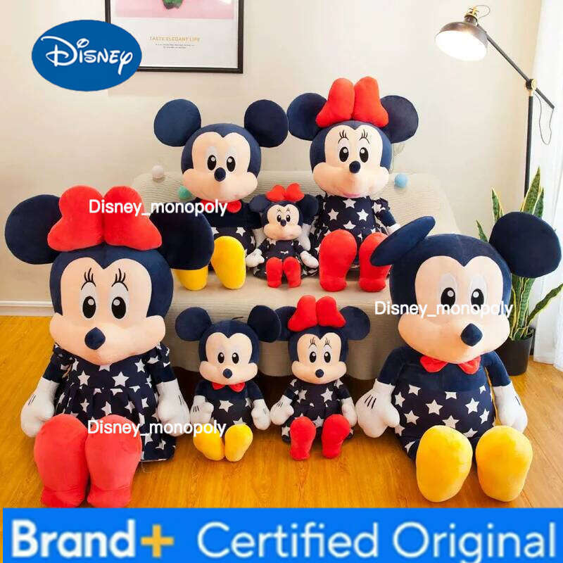 Disney 35/45cm Stuffed Mickey Minnie Mouse Doll Plush Toy Soft Star Dolls Cushion Pillow girls Birthday Wedding Gifts for Kids H260126