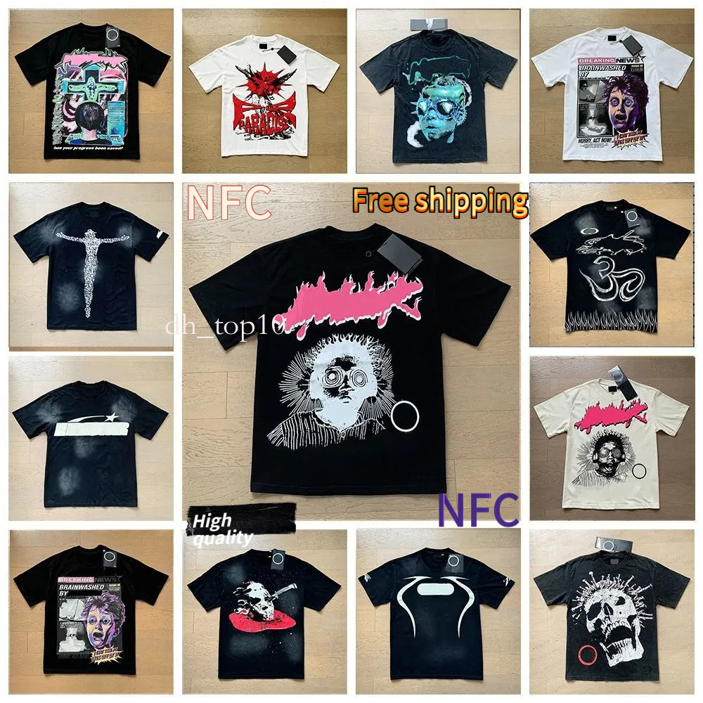 HelllyStaraTshirts High quality designer graphic Helled shirt Mens short sleeve designer womens wash street casuas High Streets Trendl Helly Start shirt 87d