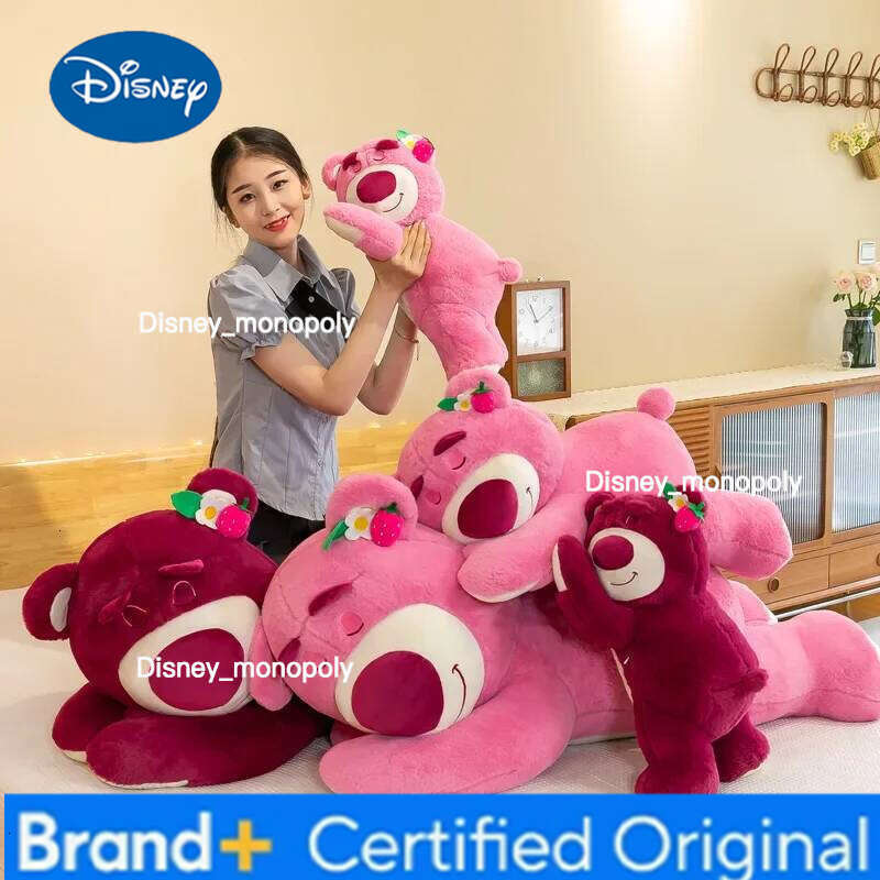 Disney New Kawaii Toy Story Lotso Bear Strawberry Sofa Plush Pillow Stuffed Toys Children Girls Friends Festivals Birthday Gift H2601261