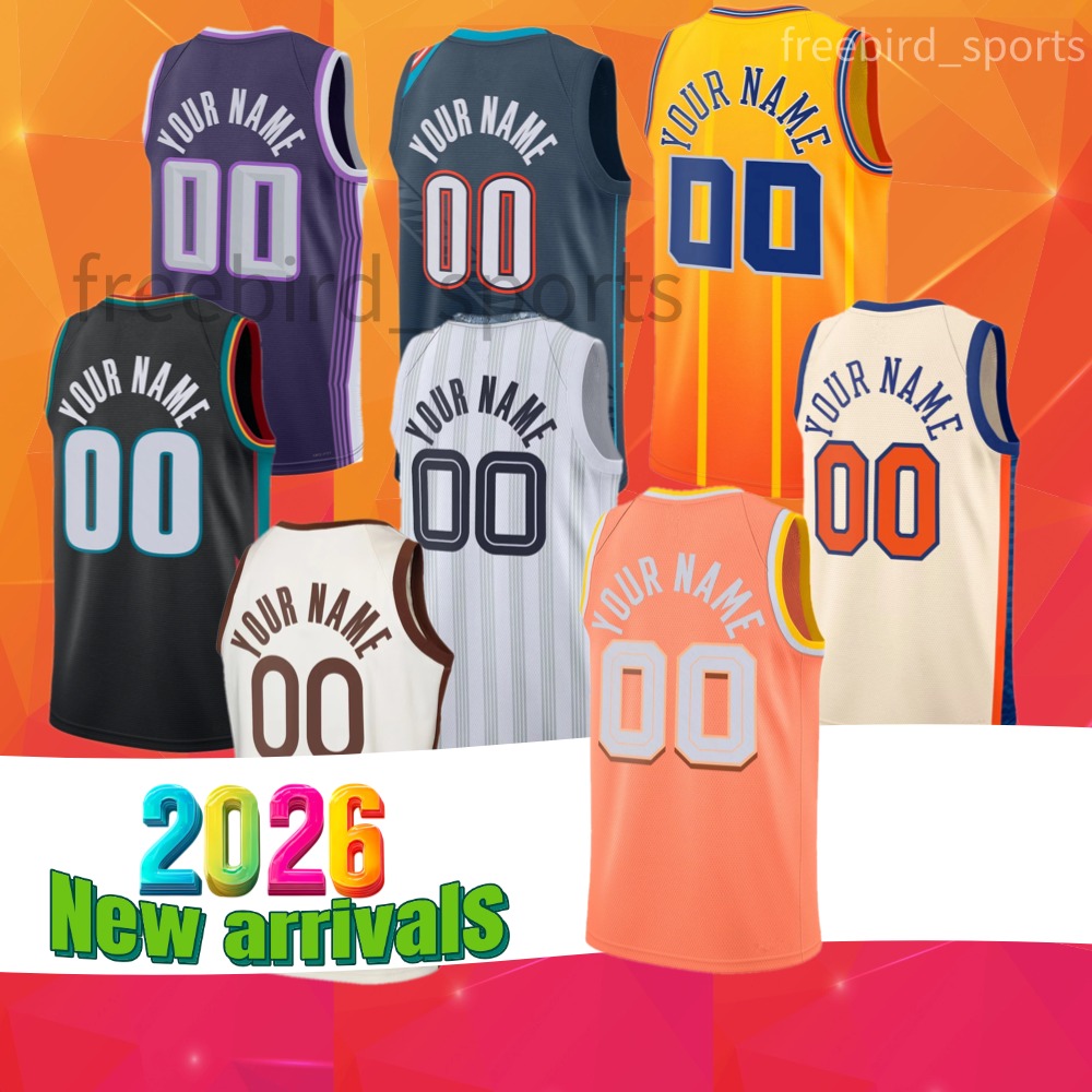 Customizable Throwback 2026 New Basketball Jersey - Sports Breathable Material & Durable Stitched Men kids Youth-Edwards CUrrY Shai KD Brunson ball james