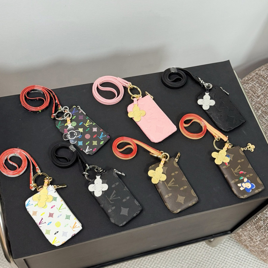 Designer Wallet Compact Lightweight Passport Clip Classic Coin Purses Leather Luxury Wallets Letter Floral Wallet Dopamine Zipper Wallet