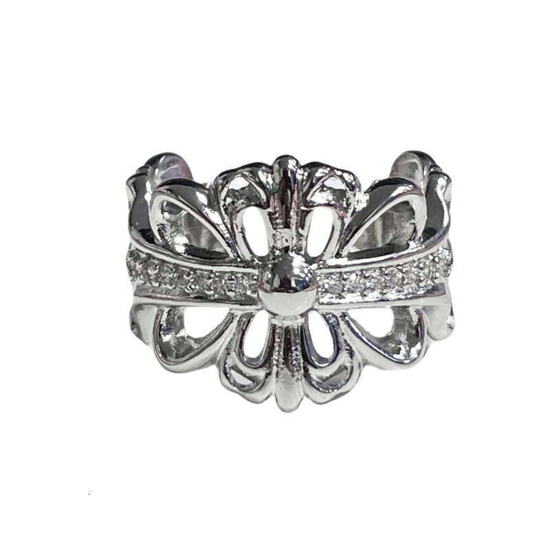 Punk Asymmetric Cross Ring Croxin Fashion Adjustable Women's Hip-Hop Personality Ring Trend