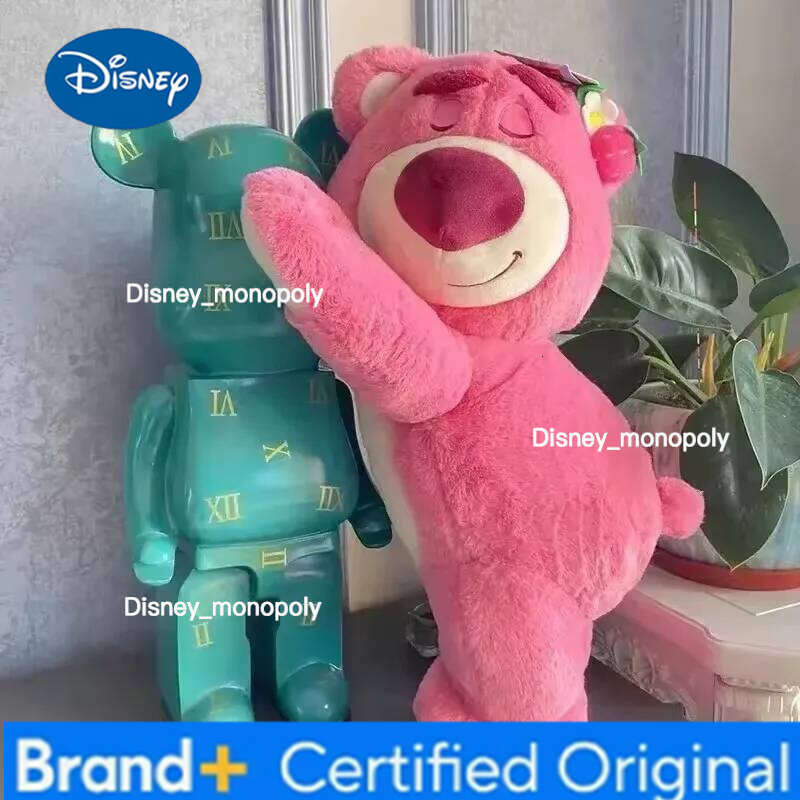 Disney 2025 Toy Story Lotso Cute Bear Strawberry Sofa Plush Pillow Stuffed Toys Children Girls Friends Festivals Birthday Gift H260126