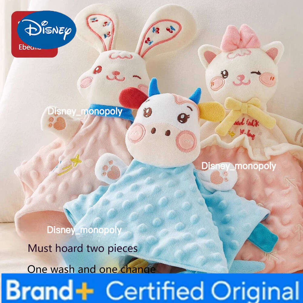Disney Baby Cotton Muslin Comforter Blanket Soft Newborn Sleeping Dolls Kids Fashion Sleep Toy Soothe Appease Bean Velvet Towel Bibs H26012611