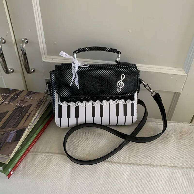Womens Music Small Shoulder Piano Guitar Shape Crossbody Bags Tote Purse XJ260125