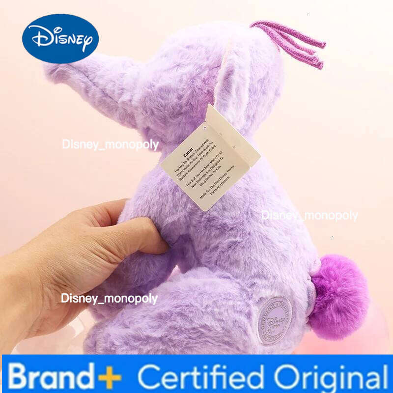 Disney 25cm Lumpy Elephant Pooh'S Heffalump Plush Soft Toys Purple Dolls Movie Stuffed Animals Christmas Gift For Girls Kids H260126