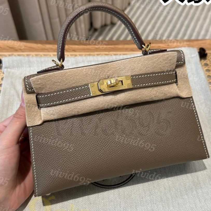 tote bag Second Generation Bag mini 19cm Designer Epsom Handbag Woman Genuine Leather Gold silver buckle Shoulder Bag Female Purse Lady Tote Bag With Lock and key
