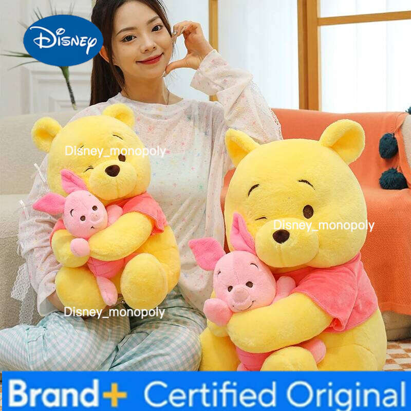 Disney 35-60cm Winnie The Pooh Piglet Plush Toys Large Cartoon Plushie Anime Birthday Pillow Doll Stuffed Gift for Kids Xmas H260126