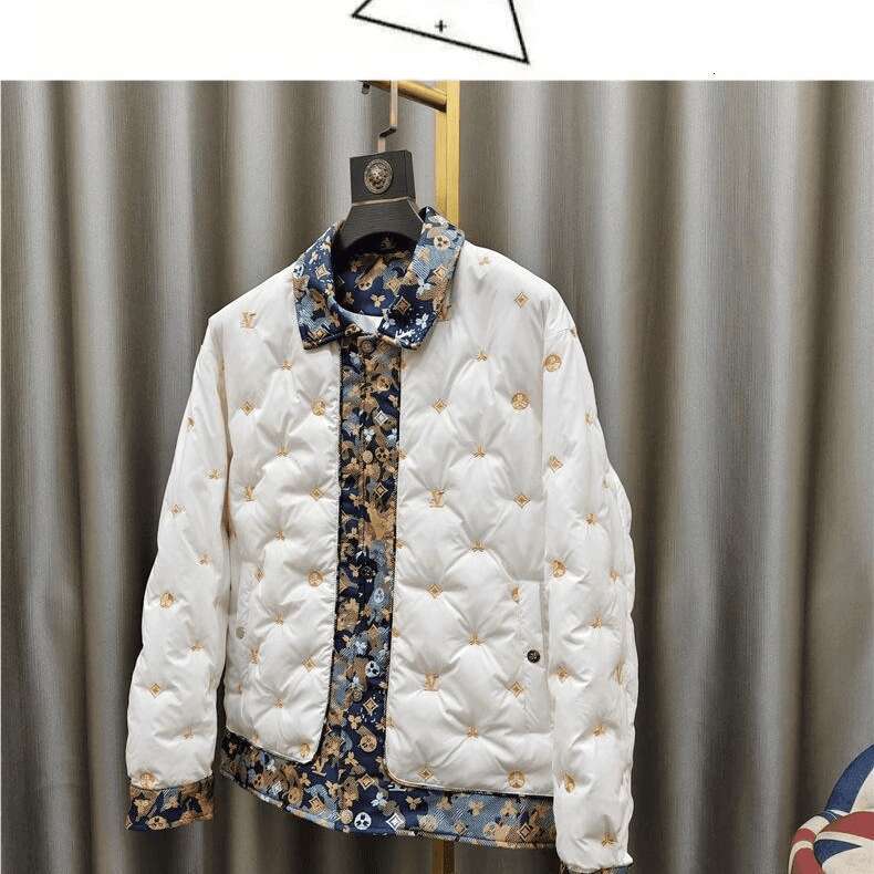 New Style Light Luxury Men's Thickened Jacket Casual Versatile Coat 90 White Duck Down