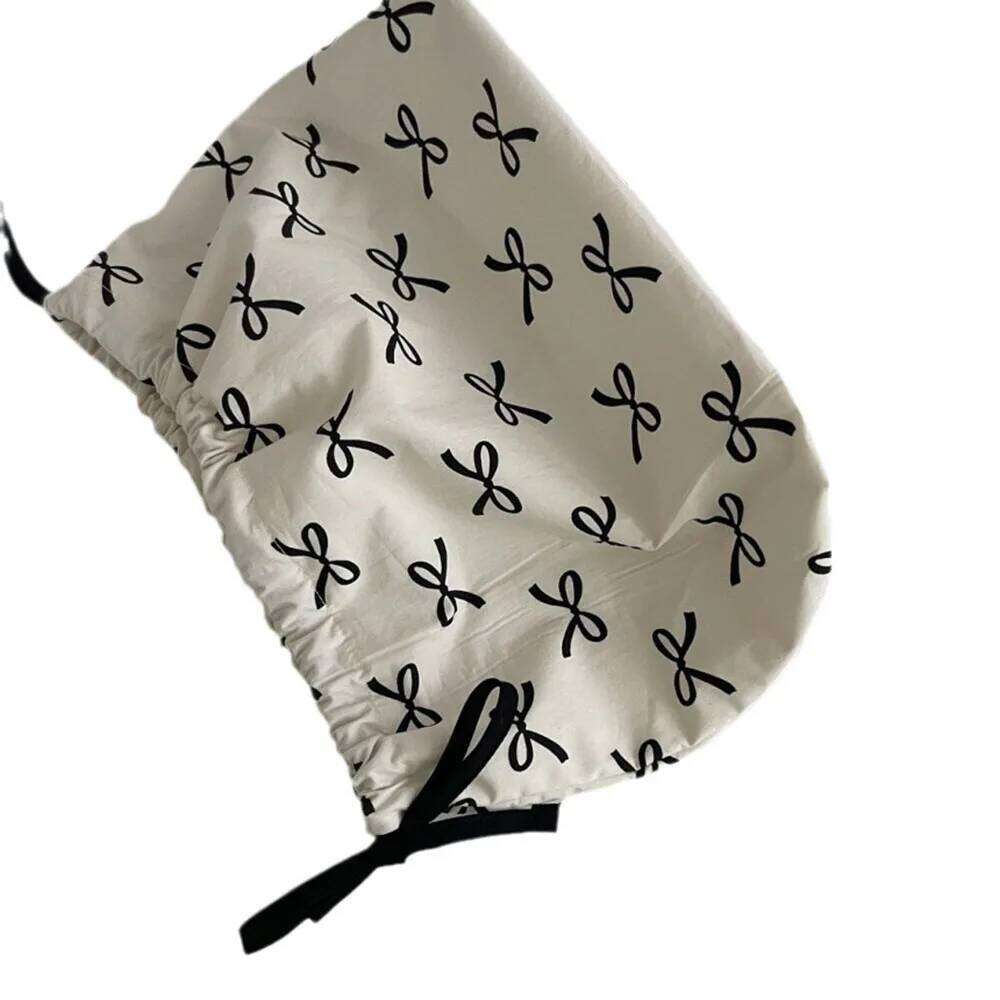 Bow Storage Bag Ribbon Drawstring Adjustable Dustproof Tissue Box Livingroom Car Napkin Paper Case Home Organizer