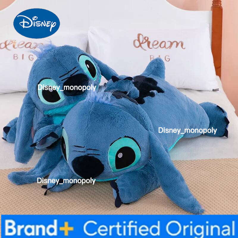 Disney 45/60/80/100cm Lilo Stitch Series Cartoon Kawaii Plush Doll Toys Soft Stuffed Throw Pillow Back Cushion Christmas Gifts H260126