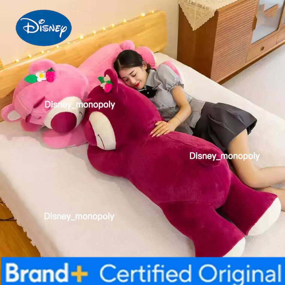 Disney Toy Story Lotso Cute Bear Strawberry Sofa Plush Pillow Stuffed Toys Children Girls Friends Festivals Birthday Gift H260126