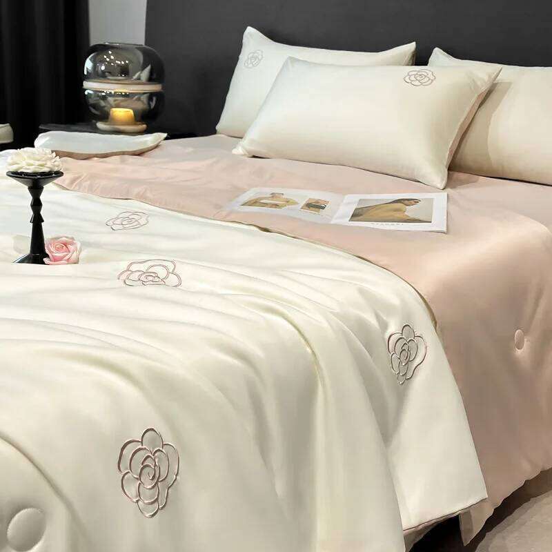 2025 New Ice Silk Xia Liang Bed Four-piece Light Luxury Premium Single Sheet Summer Quilt Kit Y260124