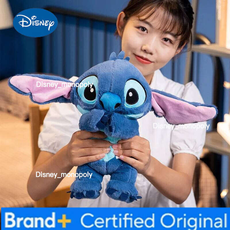 Disney Kawaii Stitch Stuffed Toys Cartoon&Cute Lilo&Stitch Ears Can Move Plush Dolls Birthday Gift For Kids Or Girlfriend H260126