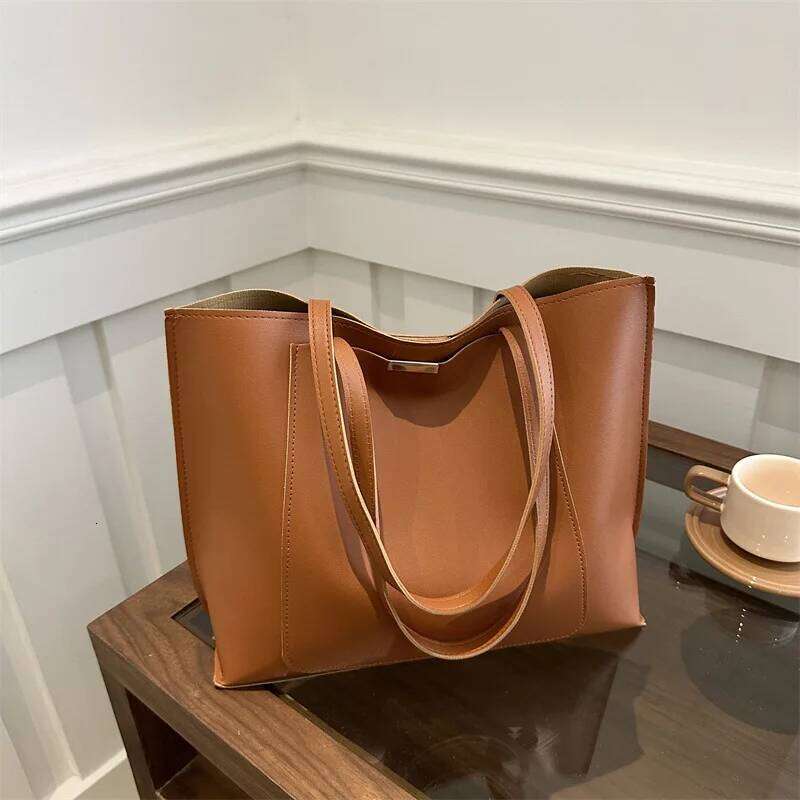 New large-capacity shoulder trendy tote bag, new retro commuter handbag XJ260125