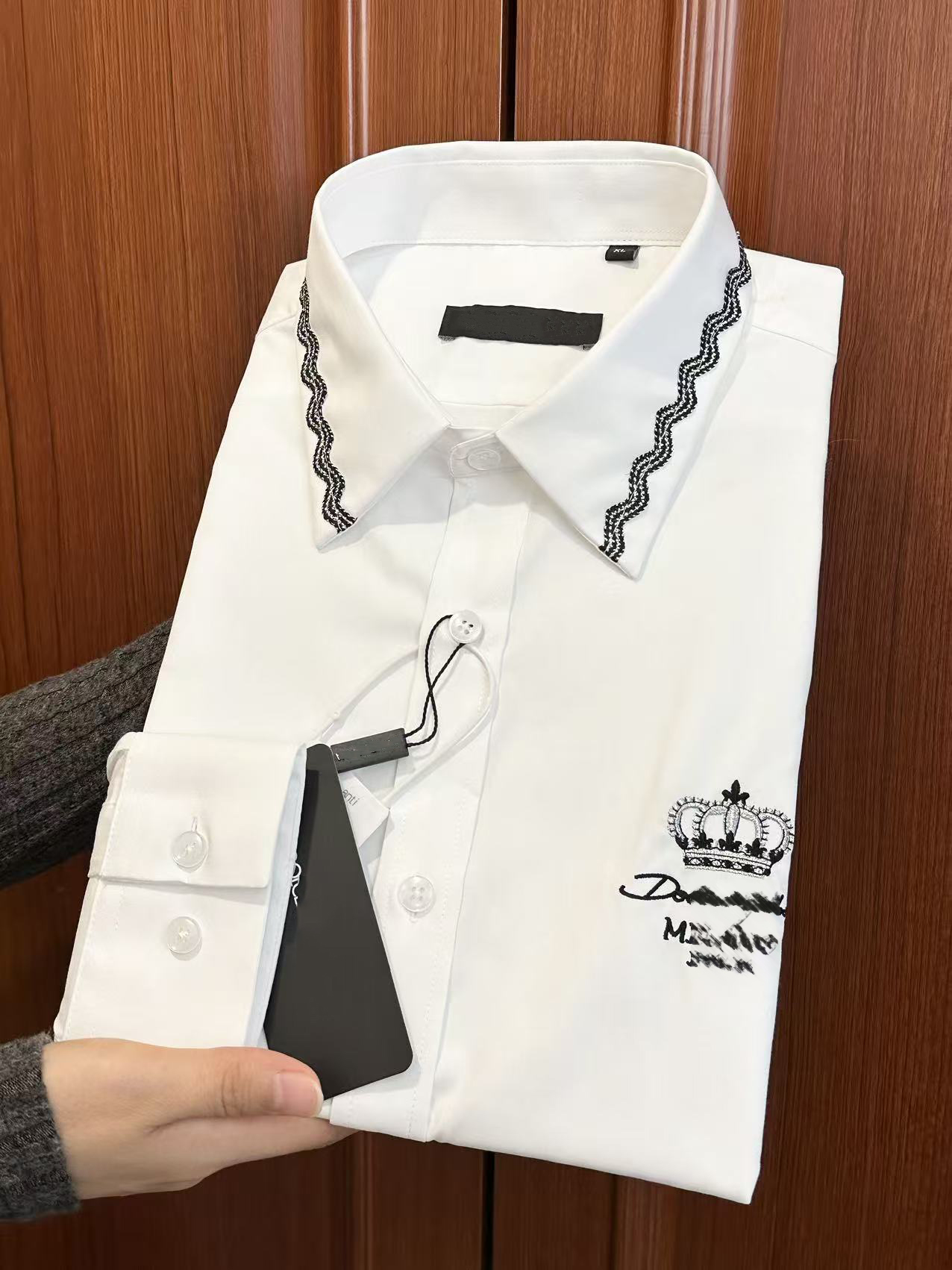 Designer Men's tie dress Button Up Dress Shirt Formal Business Longsleeved Autumn Slimming Mens Shirts Breathable Long Sleeve Fashion Casual shirt Asian size M-3XL