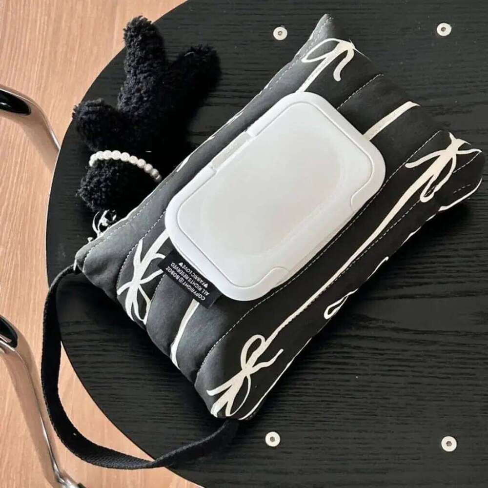 Black White Zebra Wet Wipe Dispenser Bag - Stylish Hanging Pouch For Stroller, Durable Zipper.