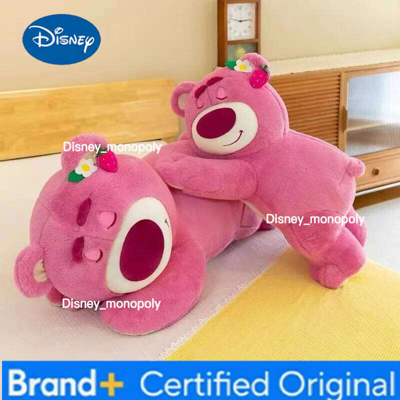 Disney Toy Story Lotso Cute Bear Strawberry Sofa Plush Pillow Stuffed Toys Children Girls Friends Festivals Birthday Gift Plushie H260126