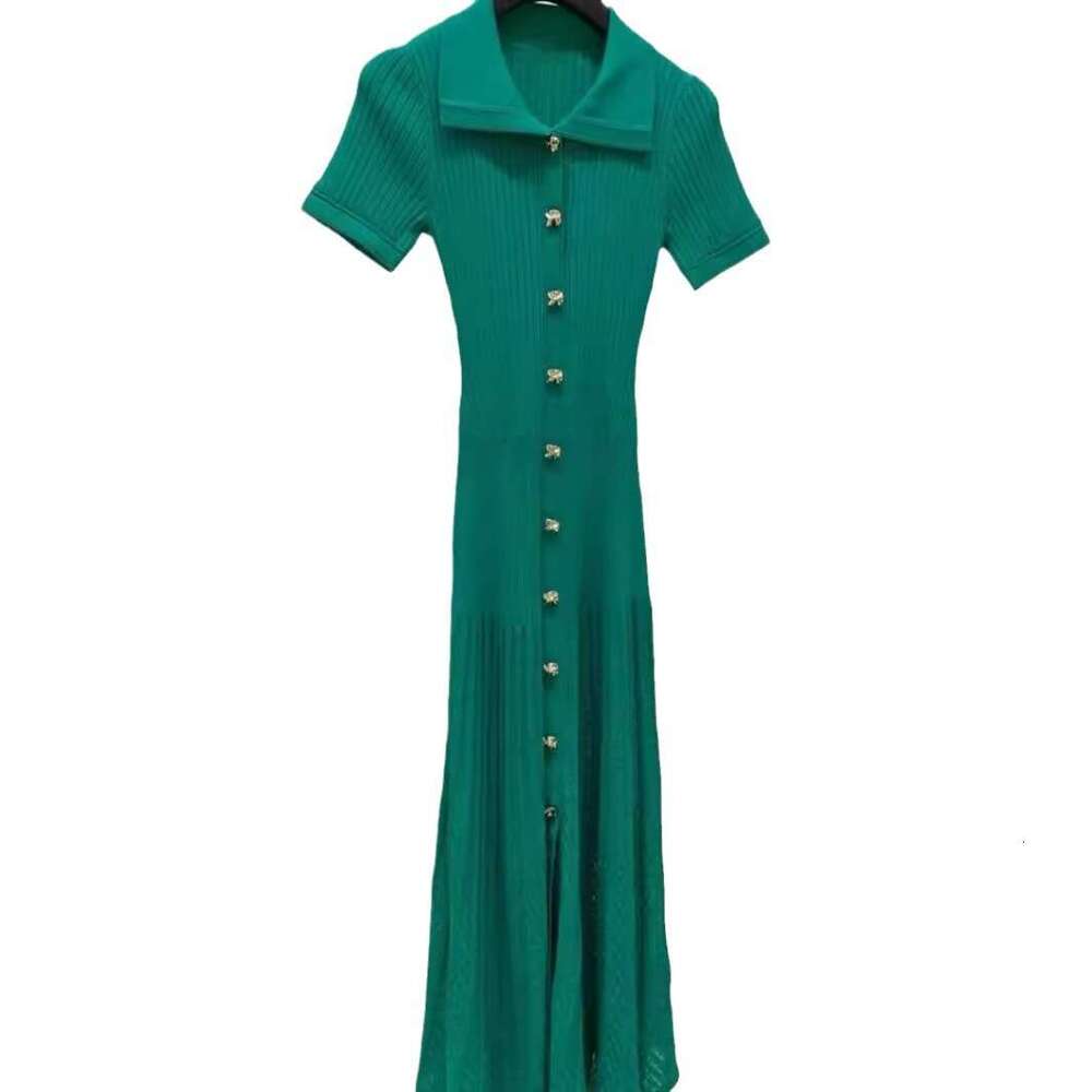 2026 early spring French elegant designer niche single breasted long neck solid color dress for children