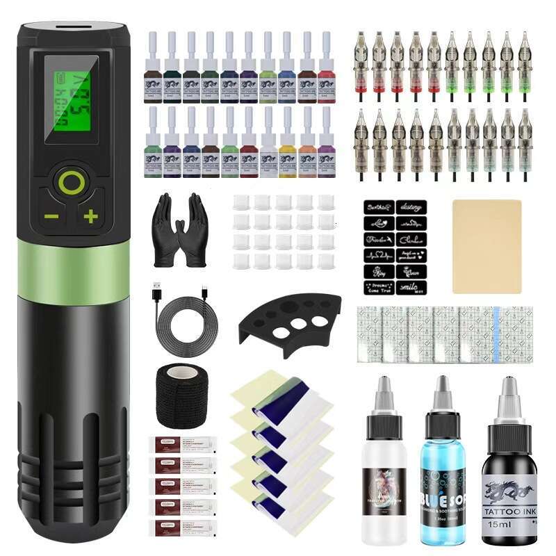 Tattoo set, wireless battery, wire cutting, fogging practice tool, motor all-in-one machine, tattoo machine, tattooing equipment