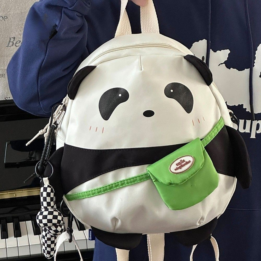 Cute Panda Cartoon Ins Soft Girl Mini Backpack College Student Class Small School Bag Female