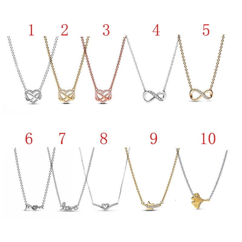 Pandorabraclet Necklace Designer Pandorajewerly Necklace For Woman Man Jewerly Pans Round Ring Clavicle Chain Necklace