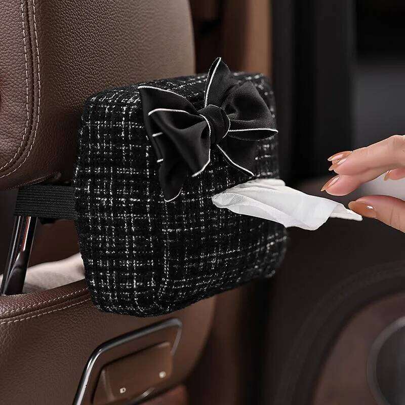 Fragrant Car Pack with Luxury Butterfly Wing - Backrest Simple Hanging Tissue Box, Ideal for Auto Interior