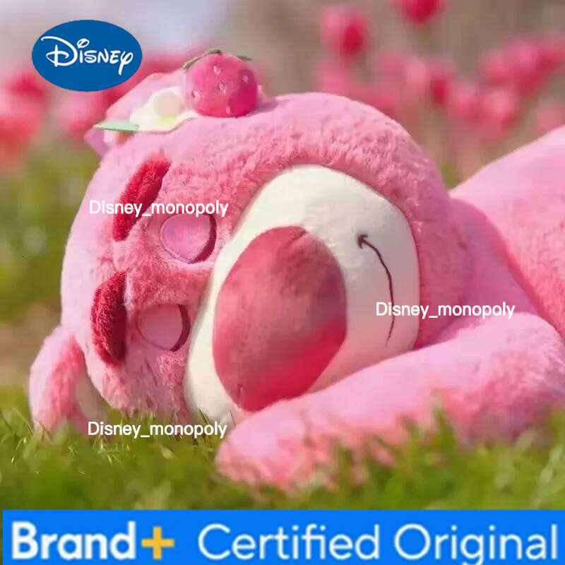 Disney 2025 Toy Story Lotso Cute Bear Strawberry Sofa Plush Pillow Stuffed Toys Children Girls Friends Festivals Birthday Gift H260126