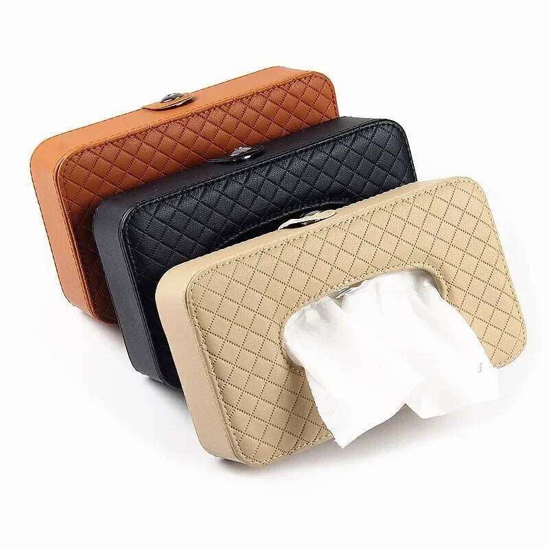 Interior Products Tissue Box Car Creative Sunshade Hanging Sunroof Seat Back Pumping Carton Accesorios Para Auto