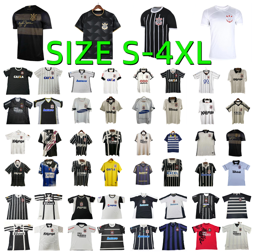 00 01 02 03 04 05 06 07 08 09 10 Corinthianss retro soccer Jerseys 1994 1995 1996 1997 1998 1999 2000 SENNA RONALDO PAULINHO GUERRERO CESAR R.CARLOS GUEDES football shirts