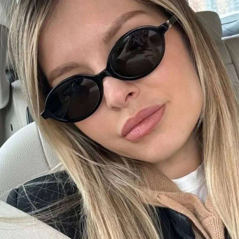 Sexy Small Oval Leopard Sunglasses Women Lovely Ins No Makeup Plain Frame Eyewear Cute Decorative Computer Glasses Men Z260127