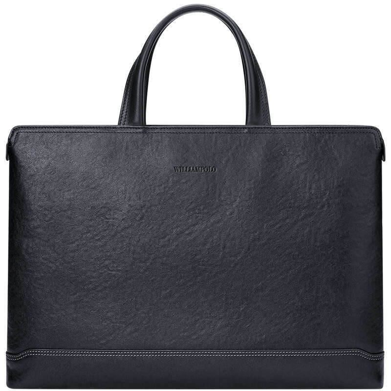 Luxury Shoulder Bags Totes Hobo Bag Genuine Briefcase Crossbody Commuter Business Casual Handbag British Style Leather Men S Bag SENYY