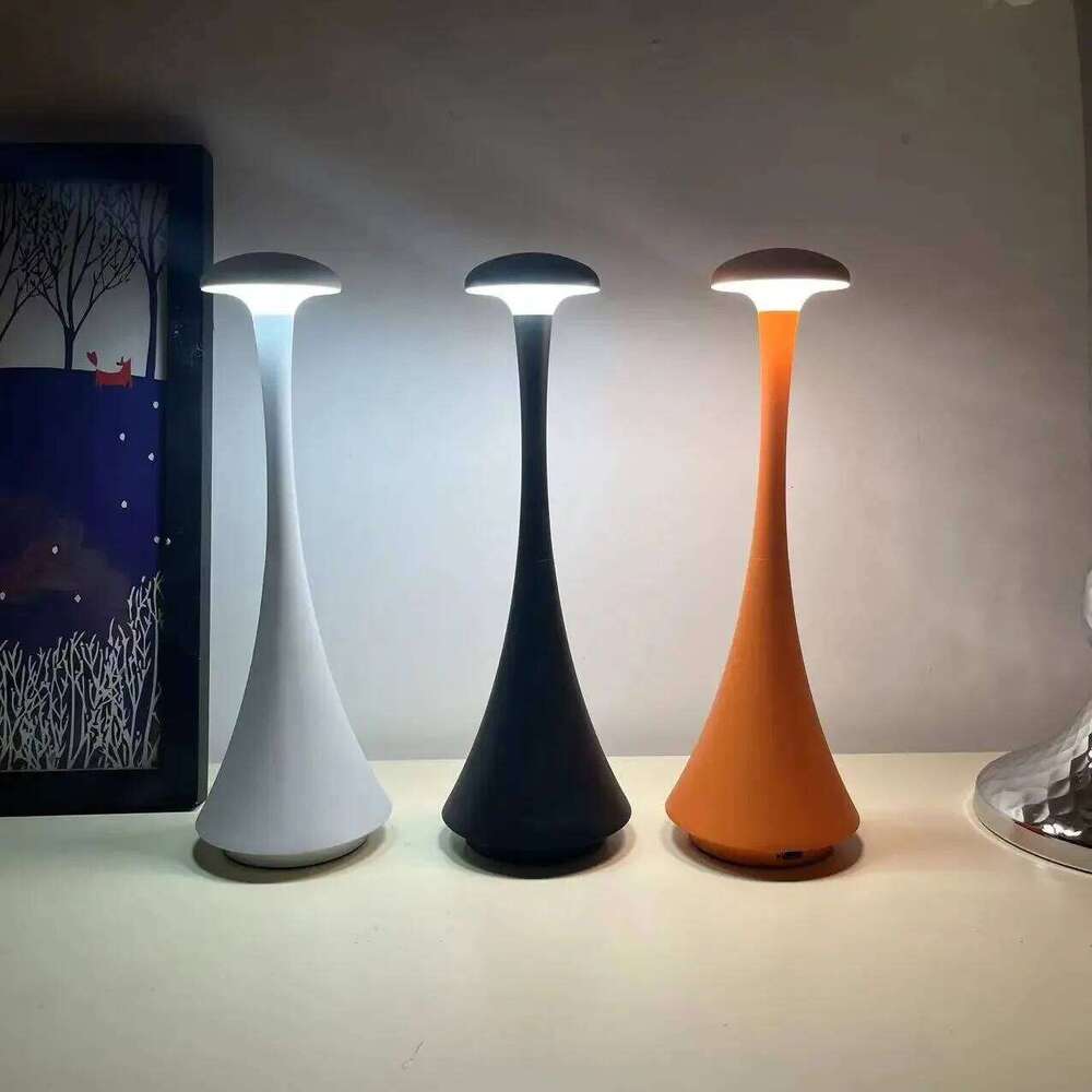 New Head Mushroom Table Rechargeable Wireless touch Creative USB-C Desk Lamp Hotel Bedroom Atmosphere Light Z260127