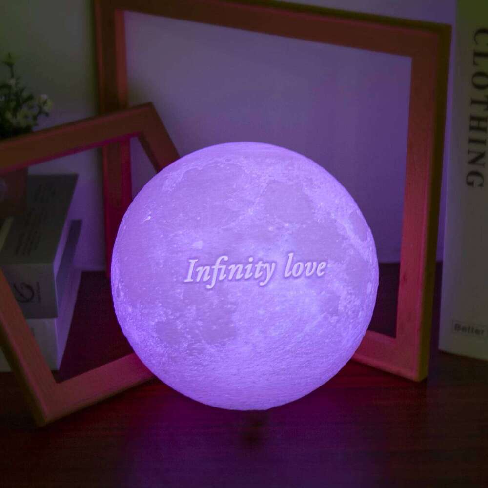 3D Printing Moon Lamp Personalized Photo Text Customized USB Night Light Birthday Mother Day Valentine's Christmas Lunar Gift Z260127