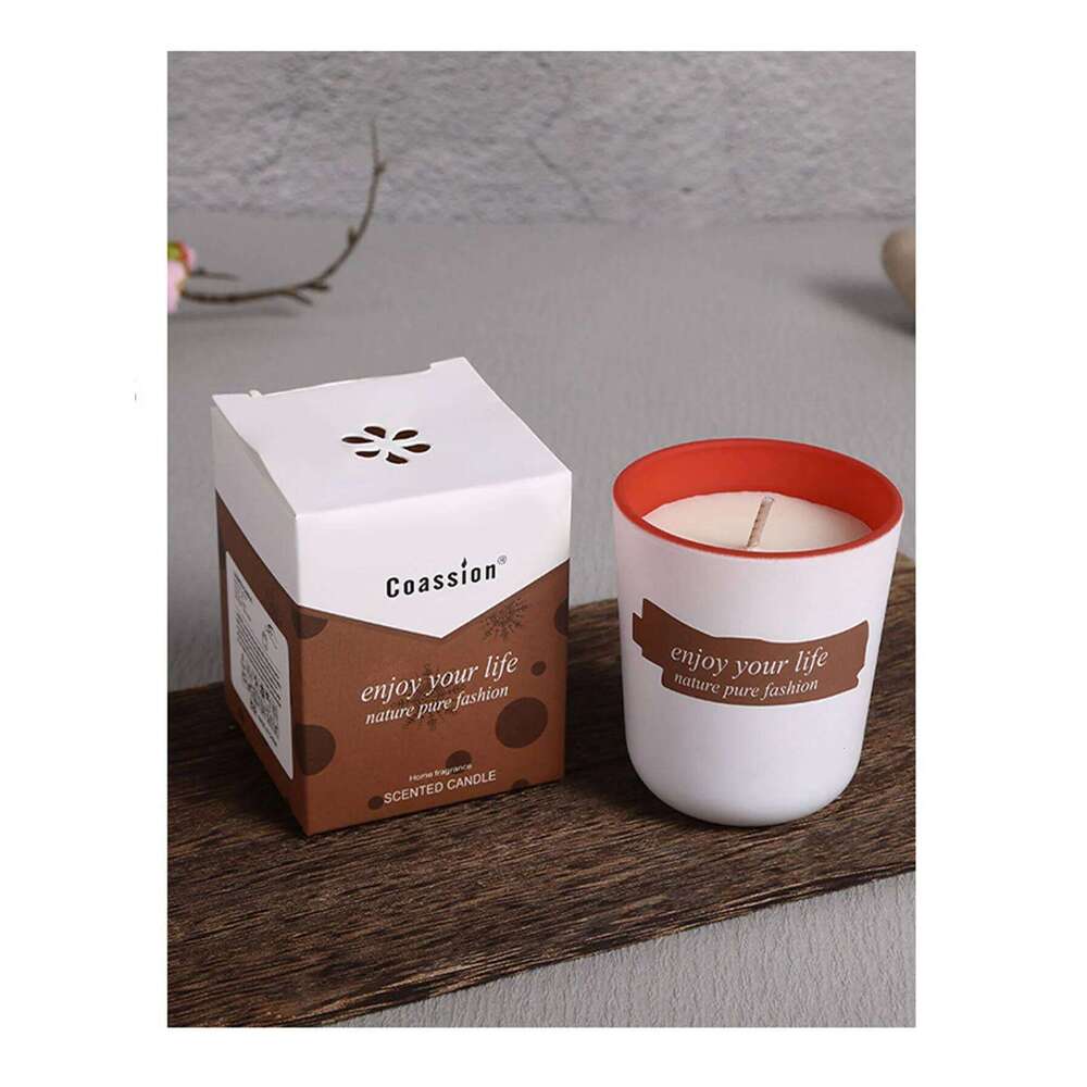 Coloured glass cup soy wax scented candle decorative wedding favours Y260127