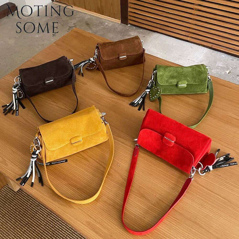 Motiingsome Mini Flap Bags Suede Genuine Small Bag Shoulder Crossbody Messenger Fashion Purse Summer Daily Satchel New Suotong260127