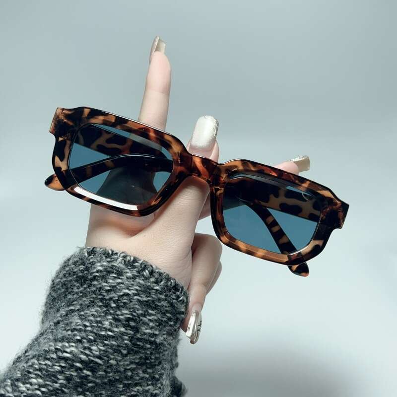 1 Frame Square Small for Women European and American Fashion High-end Sense Polygonal Sunglasses Personality Retro Simple Glasses Trend