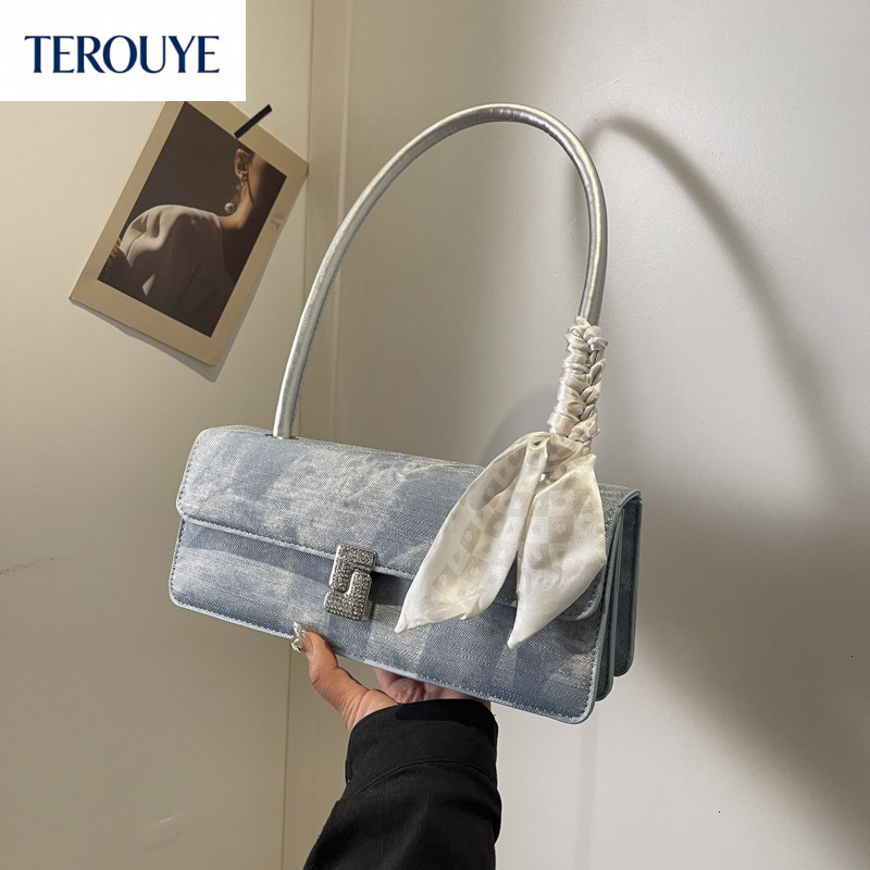 TEROUYE bag autumn and winter new French fashion niche design armpit bag trend light luxury elegant style bag handbag rectangular bag