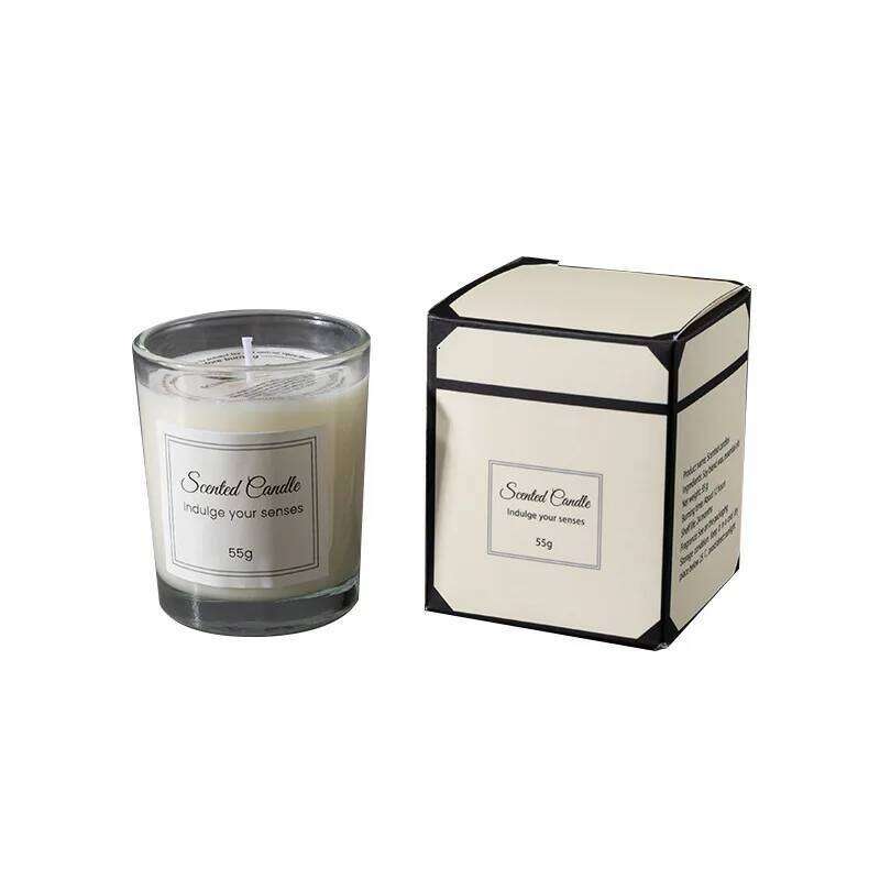 Premium Box Glass Handmade Soy Wax Smokeless Creative Aromatherapy Candle Companion Gift Y260127