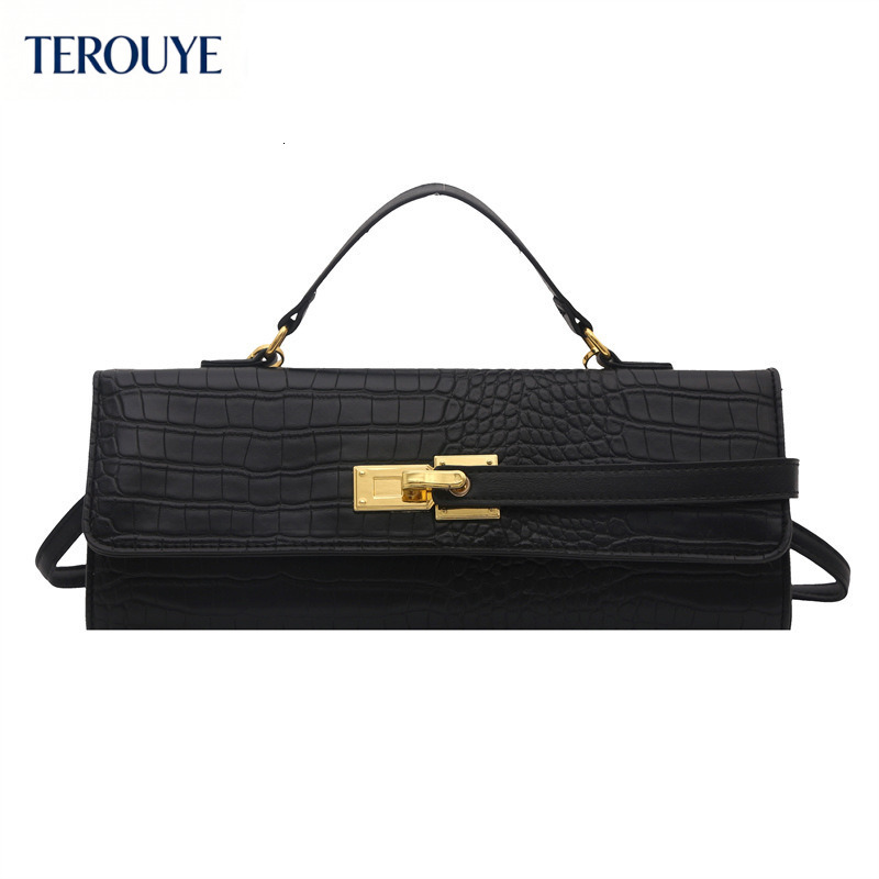 TEROUYE Korean style niche casual style women's handbag autumn and winter new fashion rectangular bag texture retro luxury