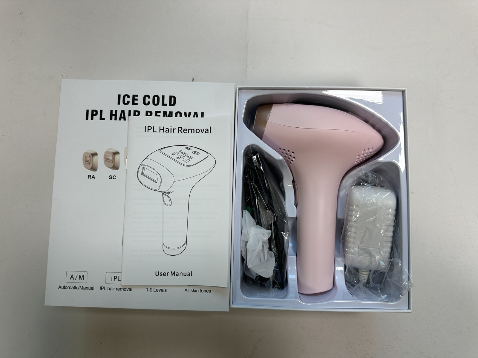 Handheld Freezing Point Hair Removal 3-in-1 with Replaceable Heads Strong Pulse Portable Freezing Point Painless Hair Removal Device250814