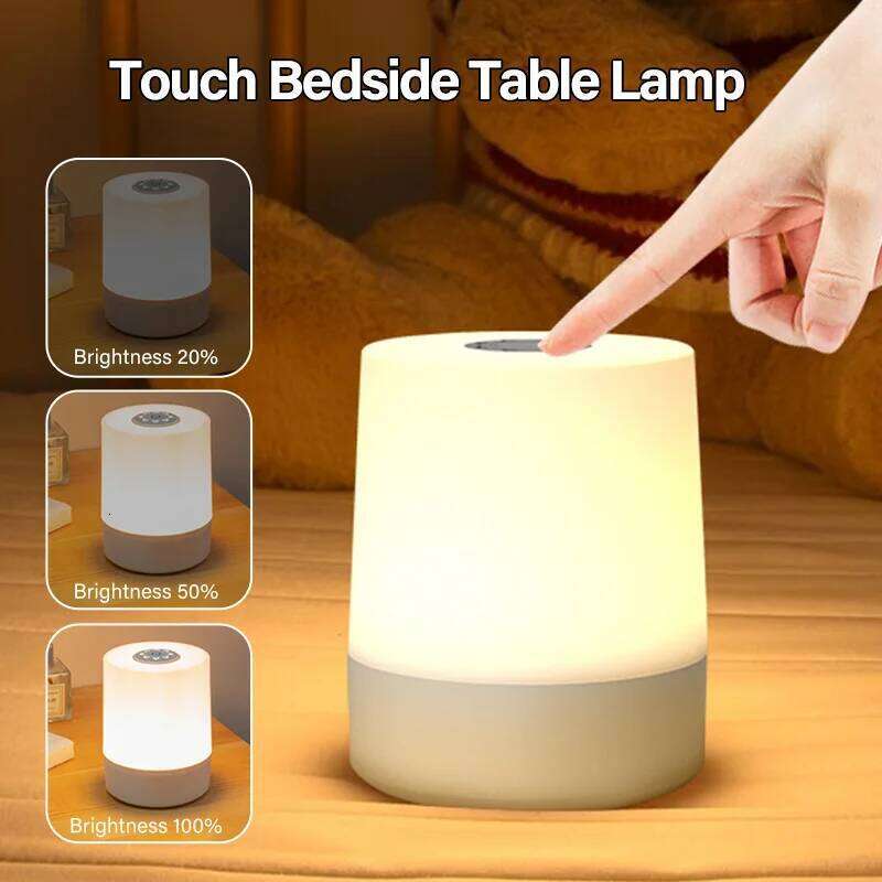 LED touch charging USB desk lamp with adjustable brightness, bedside night light suitable for bedroom decoration Z260127